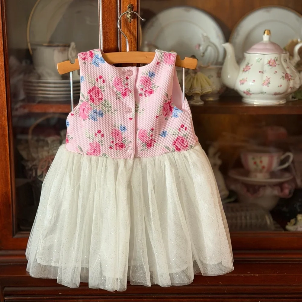 Pink Baby Girl Coat and Dress Outfit 12 months - Picture 9 of 14